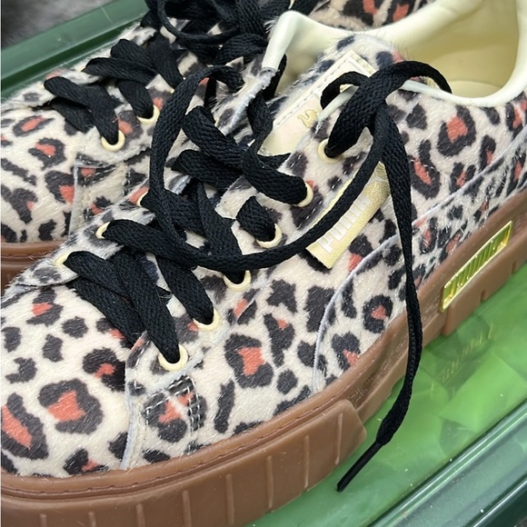 Puma Leopard Print Sneakers - Brown and Black - Picture 3 of 3
